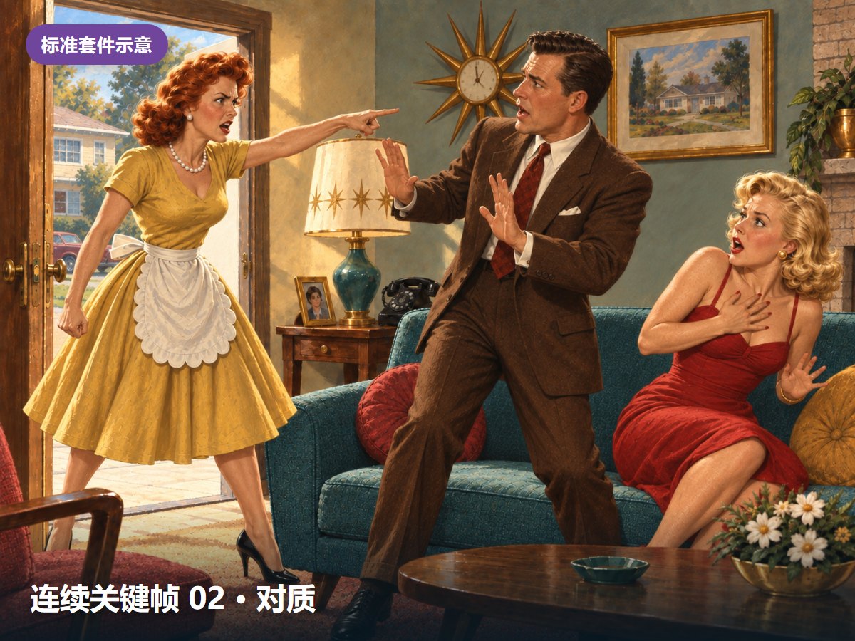 标准套件示意: 剧情关键帧:角色对峙